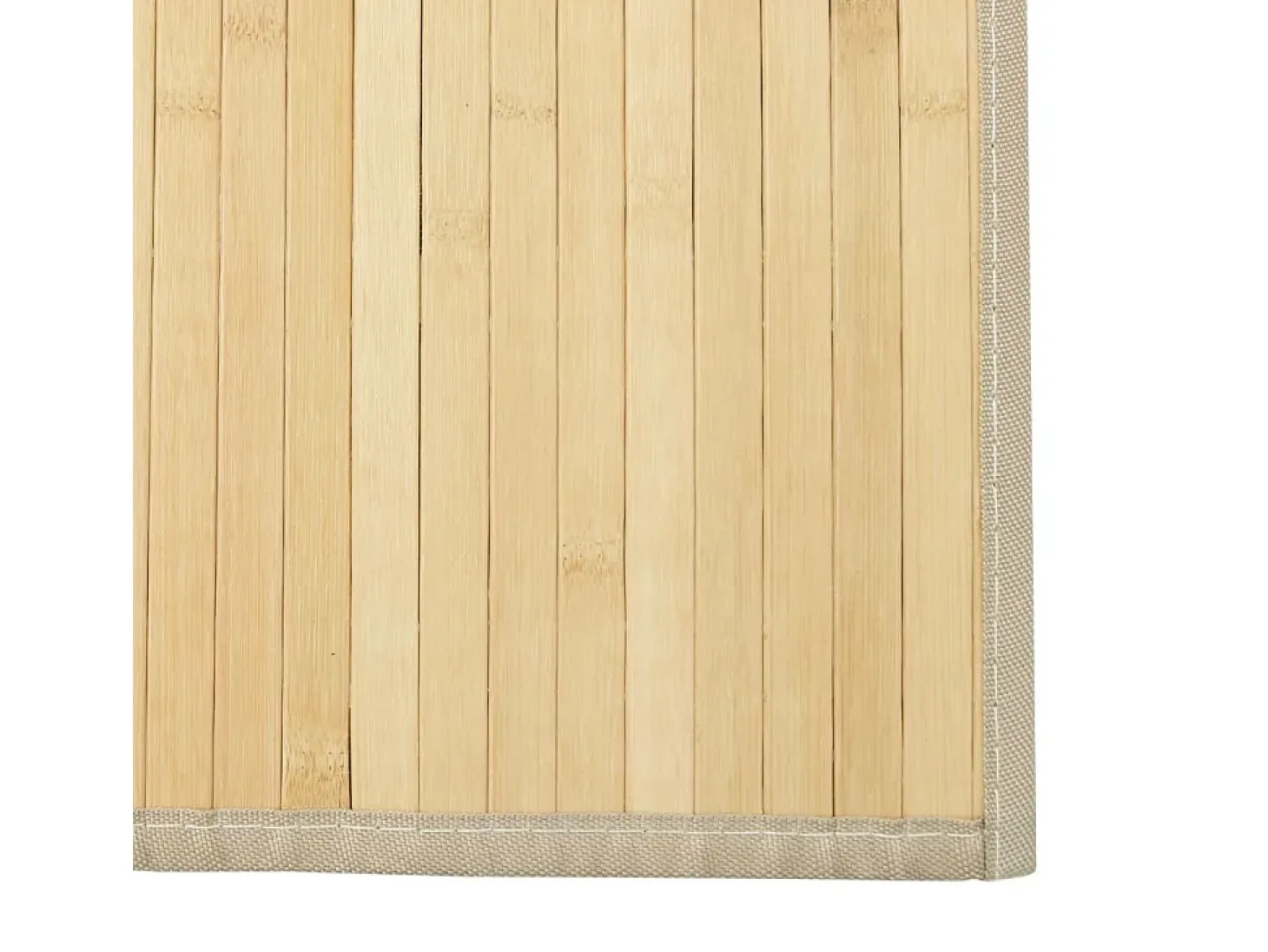 Alfombra rectangular bambú color natural claro 70x300 cm