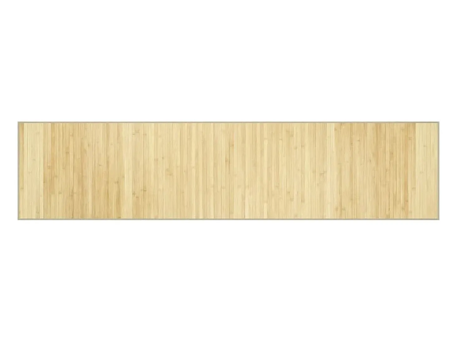 Alfombra rectangular bambú color natural claro 70x300 cm