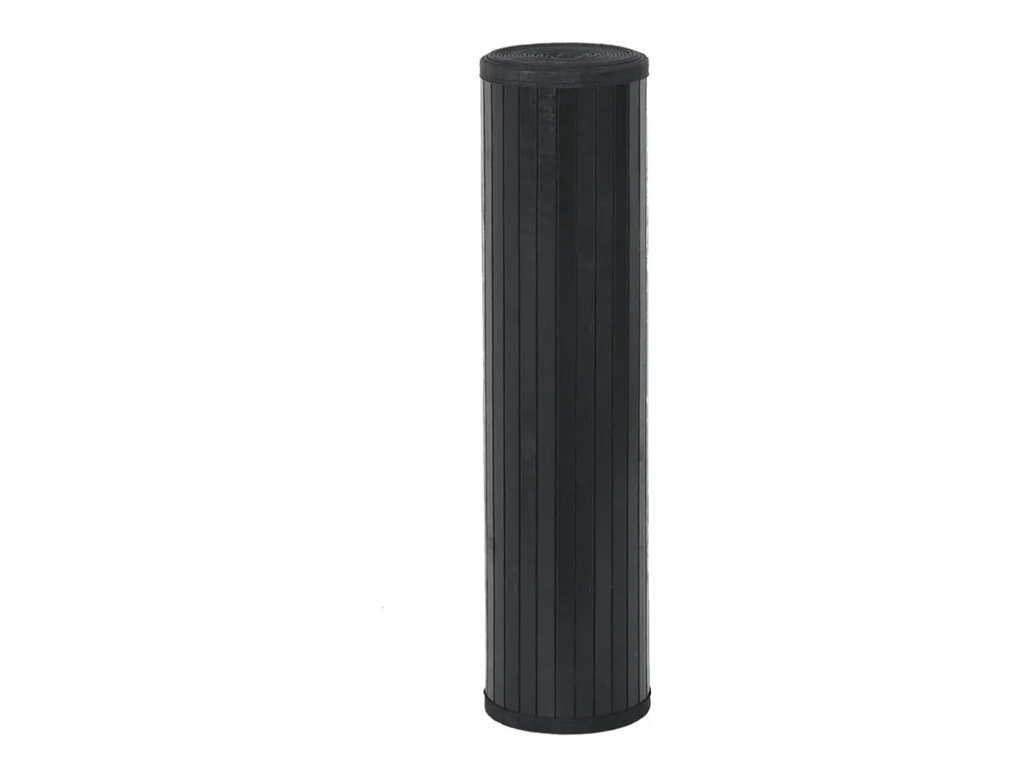 Alfombra rectangular bambú negro 60x500 cm