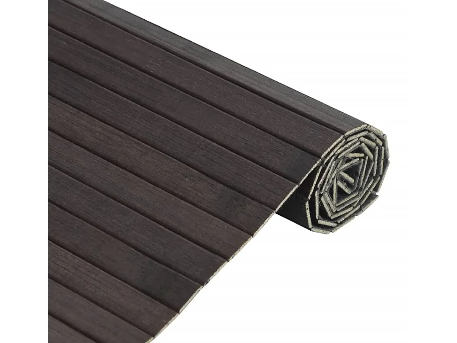 Alfombra rectangular bambú marrón oscuro 70x300 cm