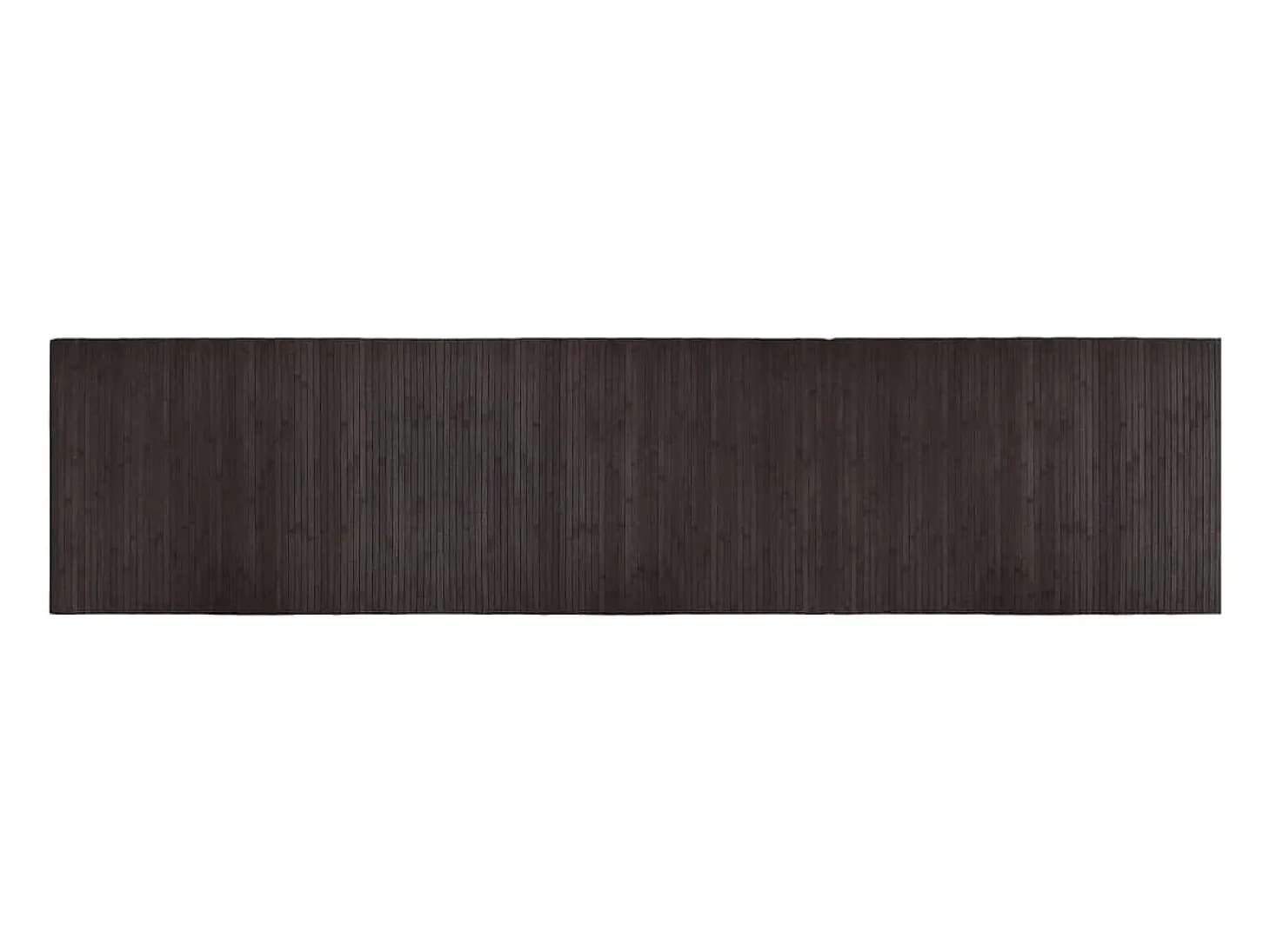 Alfombra rectangular bambú marrón oscuro 70x300 cm