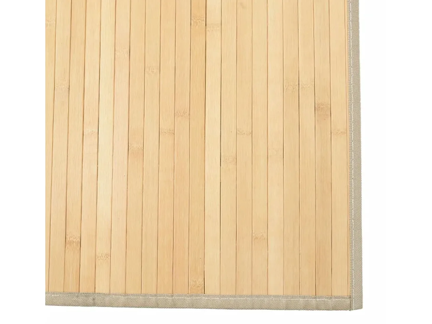 Alfombra rectangular bambú color natural claro 80x1000 cm