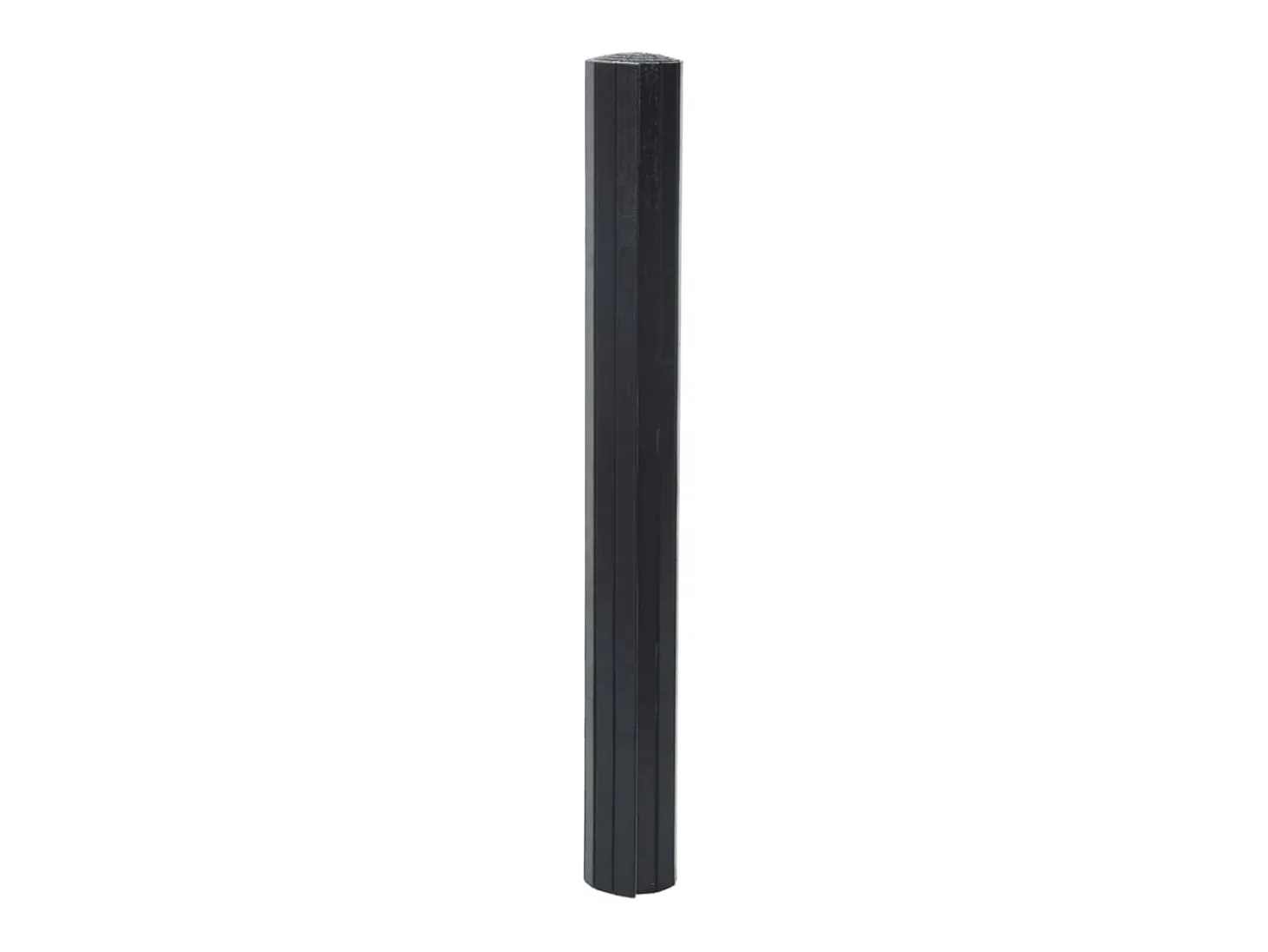 Alfombra rectangular bambú negro 60x100 cm