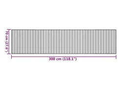 Alfombra rectangular bambú marrón oscuro 70x300 cm