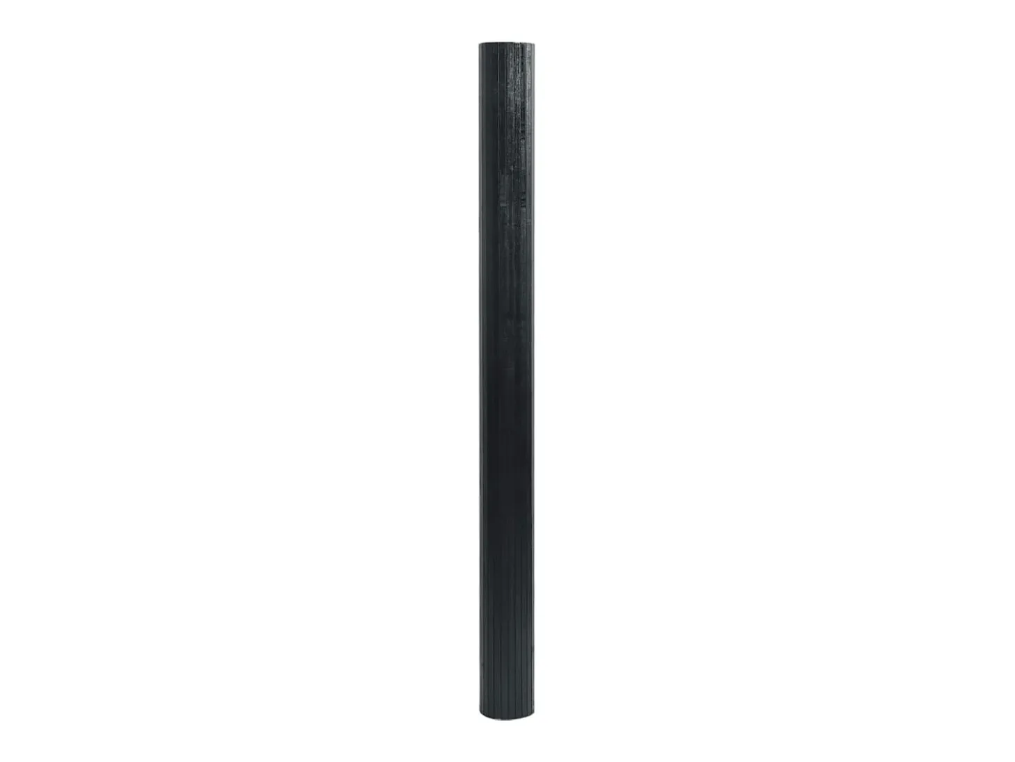 Alfombra rectangular bambú negro 60x500 cm