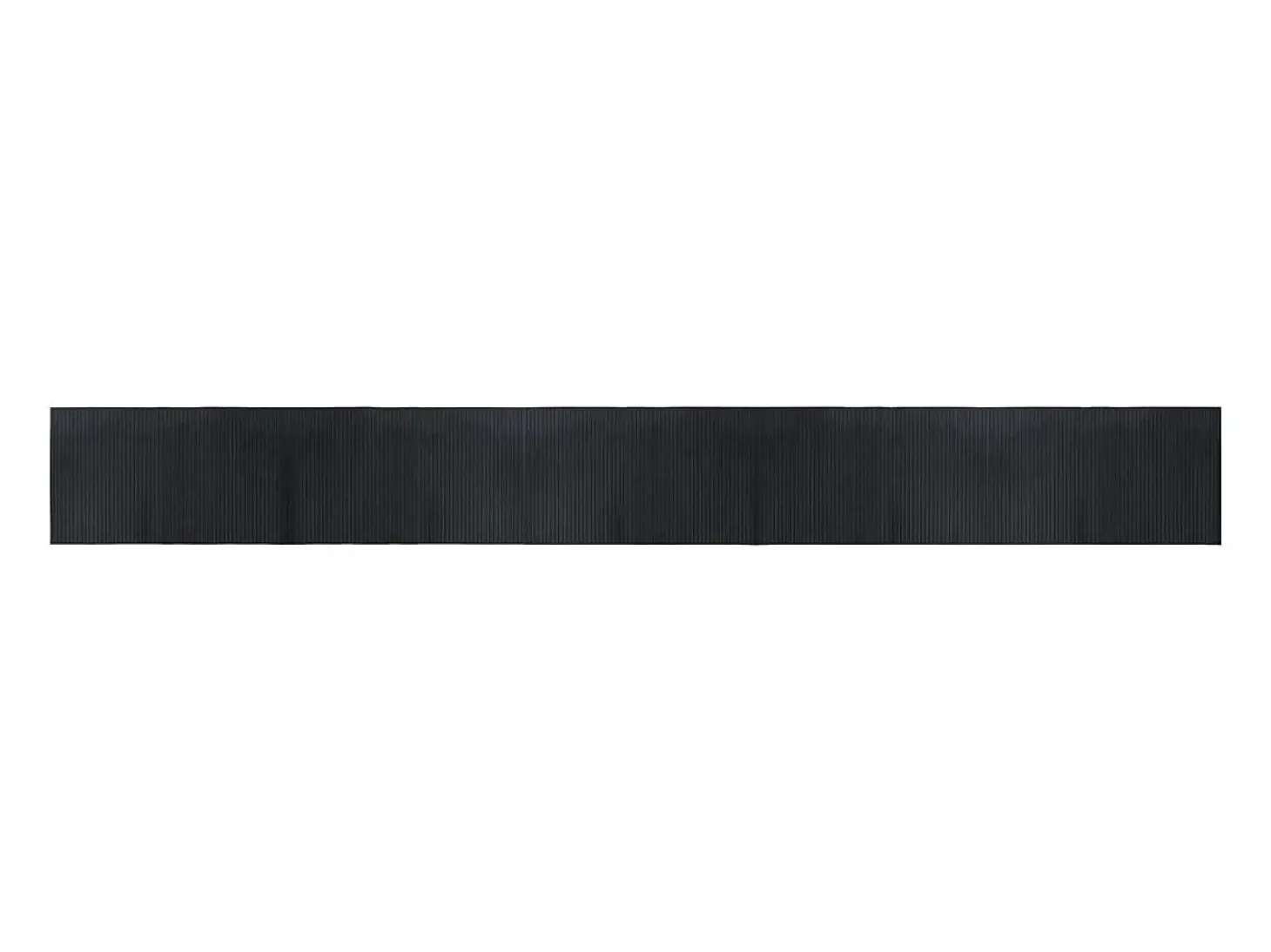 Alfombra rectangular bambú negro 60x500 cm
