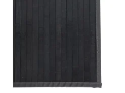 Alfombra rectangular bambú gris 100x300 cm