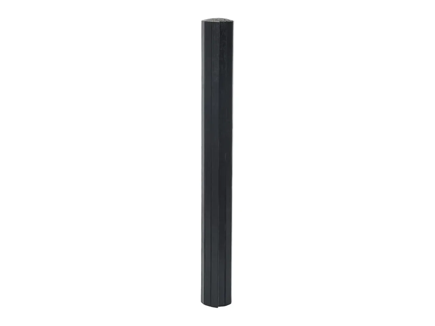 Alfombra rectangular bambú negro 70x300 cm
