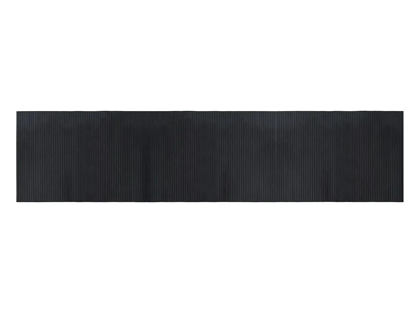 Alfombra rectangular bambú negro 70x300 cm