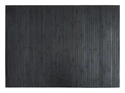 Alfombra rectangular bambú gris 70x100 cm