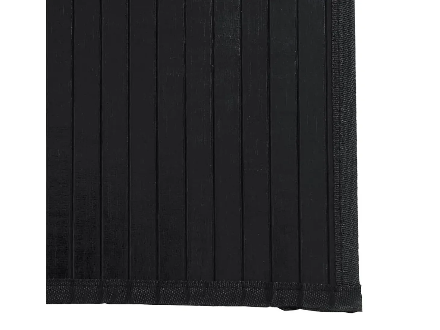 Alfombra rectangular bambú negro 70x1000 cm