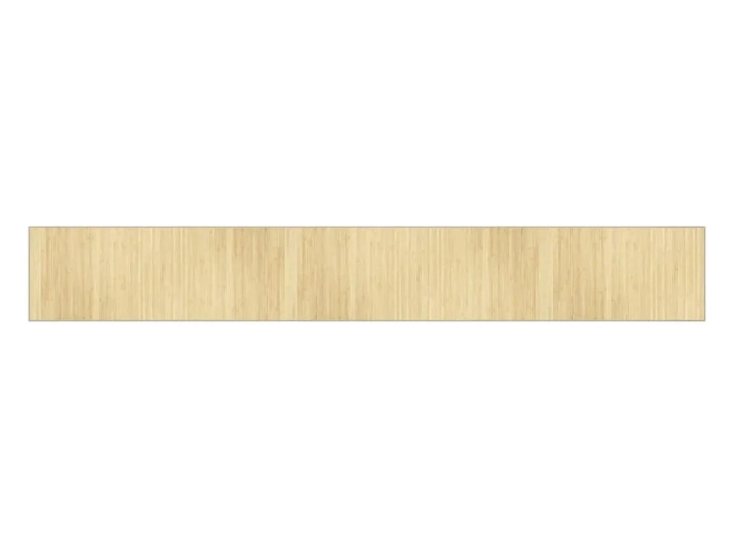 Alfombra rectangular bambú color natural claro 70x500 cm