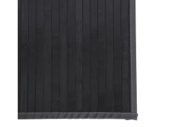 Alfombra rectangular bambú gris 100x200 cm