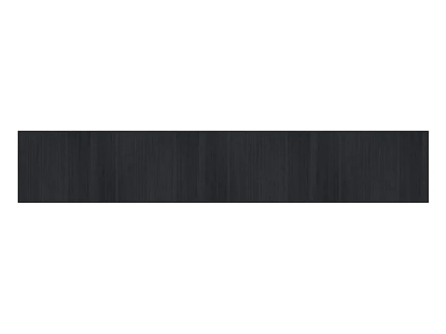 Alfombra rectangular bambú negro 70x400 cm