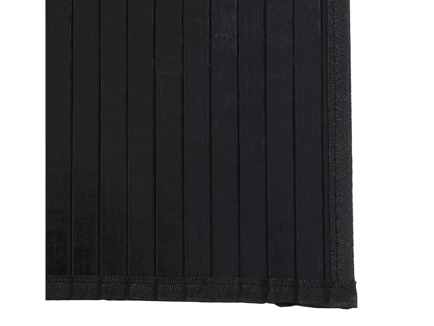 Alfombra rectangular bambú negro 70x400 cm