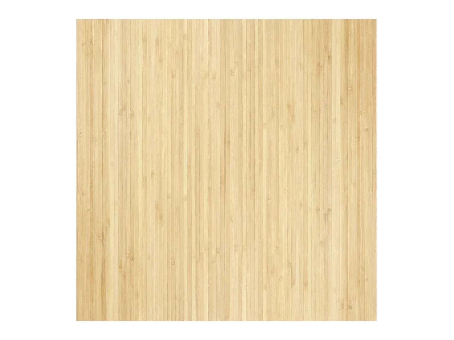 Alfombra rectangular bambú color natural claro 100x100 cm
