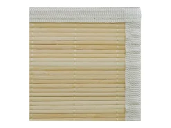 Alfombra rectangular de bambú natural 120 x 180 cm