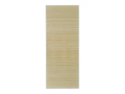 Alfombra rectangular de bambú natural 80 x 200 cm
