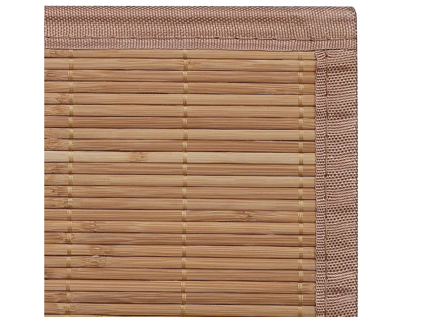 Alfombra rectangular de bambú marrón 80 x 300 cm