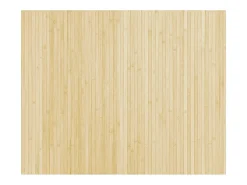 Alfombra rectangular de bambú natural claro 80x100 cm