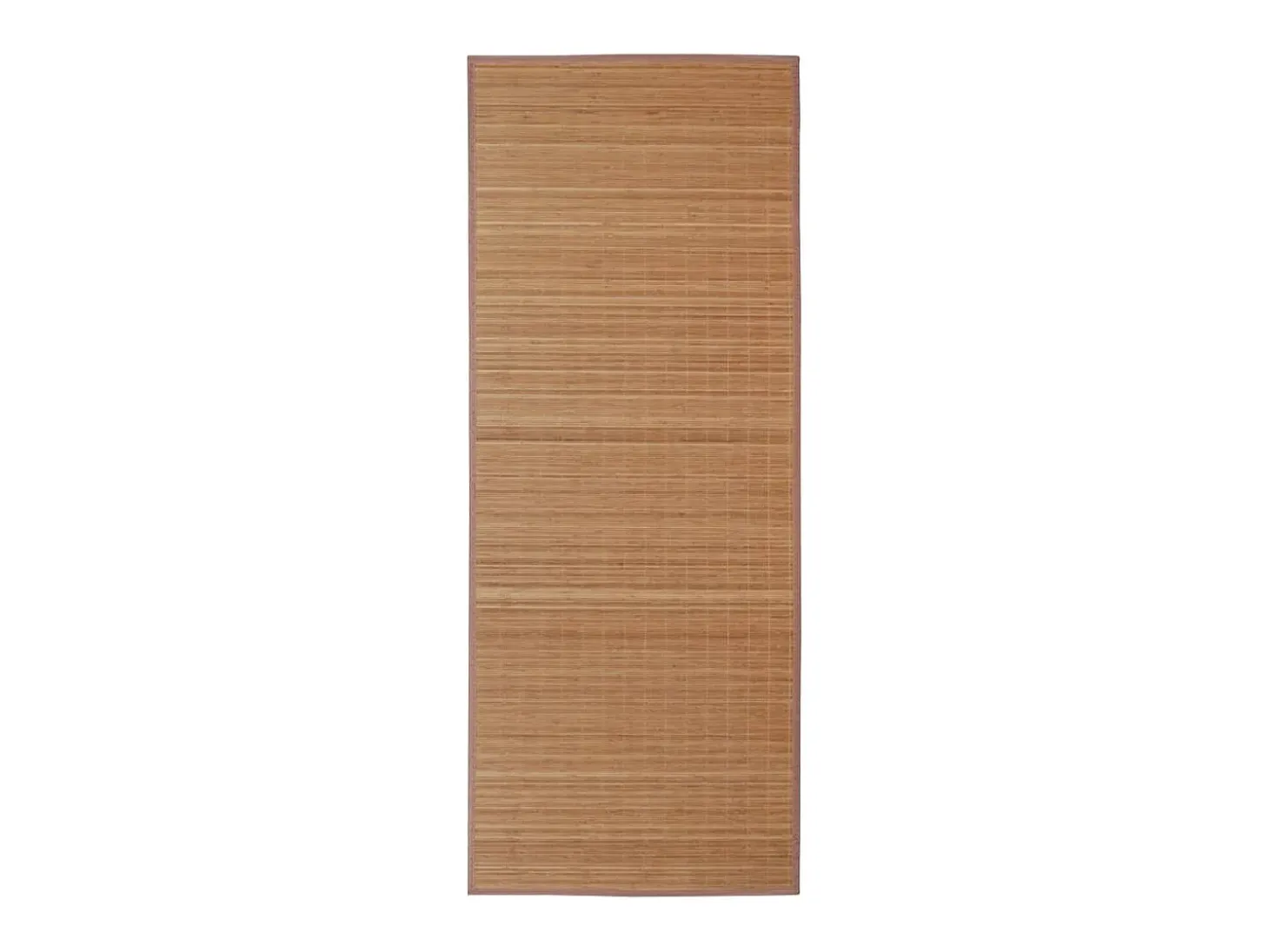 Alfombra rectangular de bambú marrón 120 x 180 cm