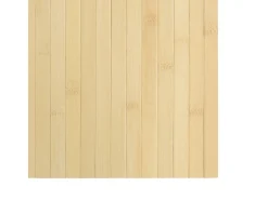 Alfombra rectangular de bambú natural claro 70x100 cm