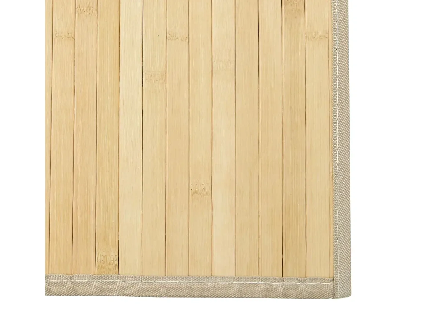 Alfombra rectangular de bambú natural claro 60x100 cm