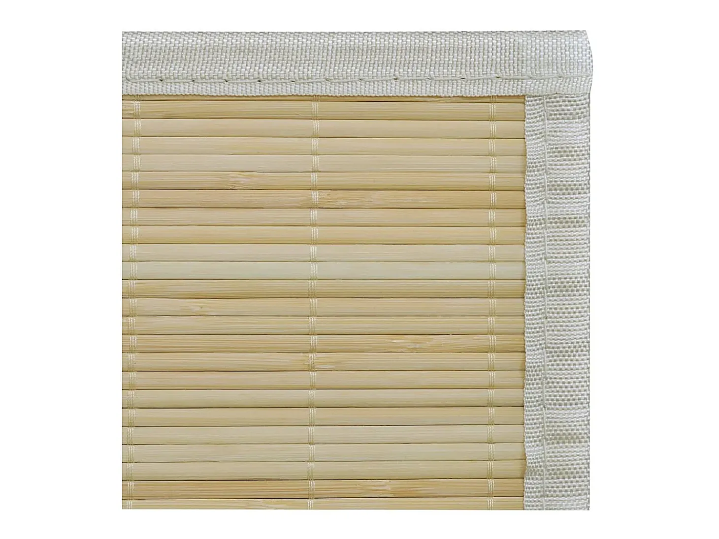 Alfombra rectangular de bambú natural 80 x 300 cm