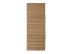 Alfombra rectangular de bambú marrón 80 x 200 cm