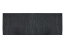 Alfombra rectangular gris 70x200 cm bambú