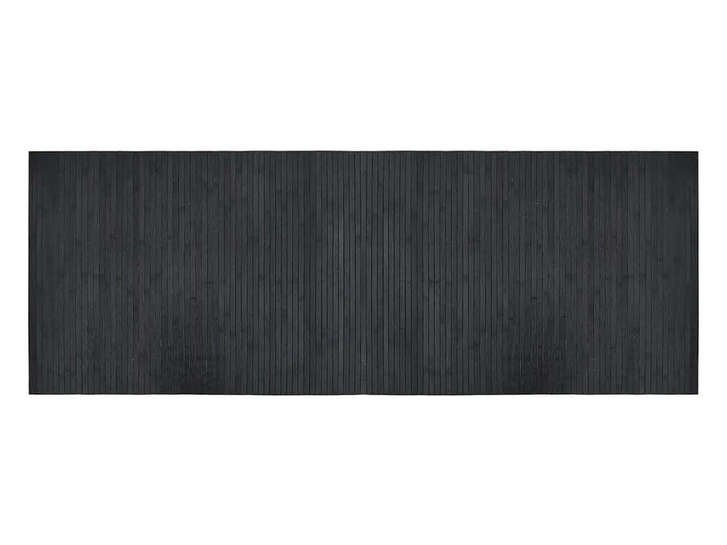 Alfombra rectangular gris 70x200 cm bambú