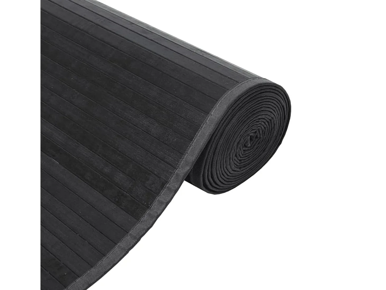 Alfombra rectangular gris 100x400 cm bambú