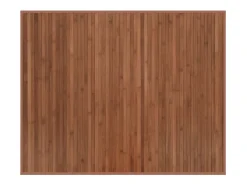 Alfombra rectangular marrón 80x100 cm bambú