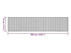 Alfombra rectangular natural de bambú 70x300 cm