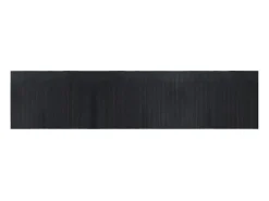 Alfombra rectangular negra 70x300 cm bambú