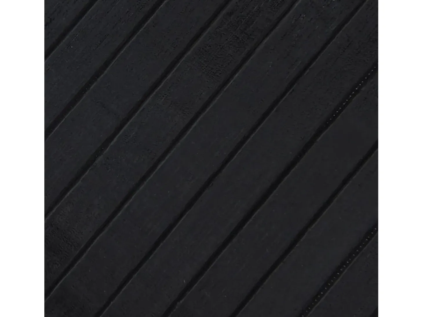 Alfombra rectangular negra de bambú 70x200 cm