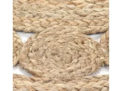 Alfombra redonda 120 cm yute trenzado con diseño
