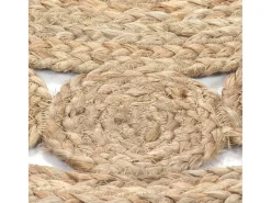 Alfombra redonda 90 cm yute trenzado con diseño