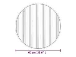Alfombra redonda bambú marrón oscuro 60 cm