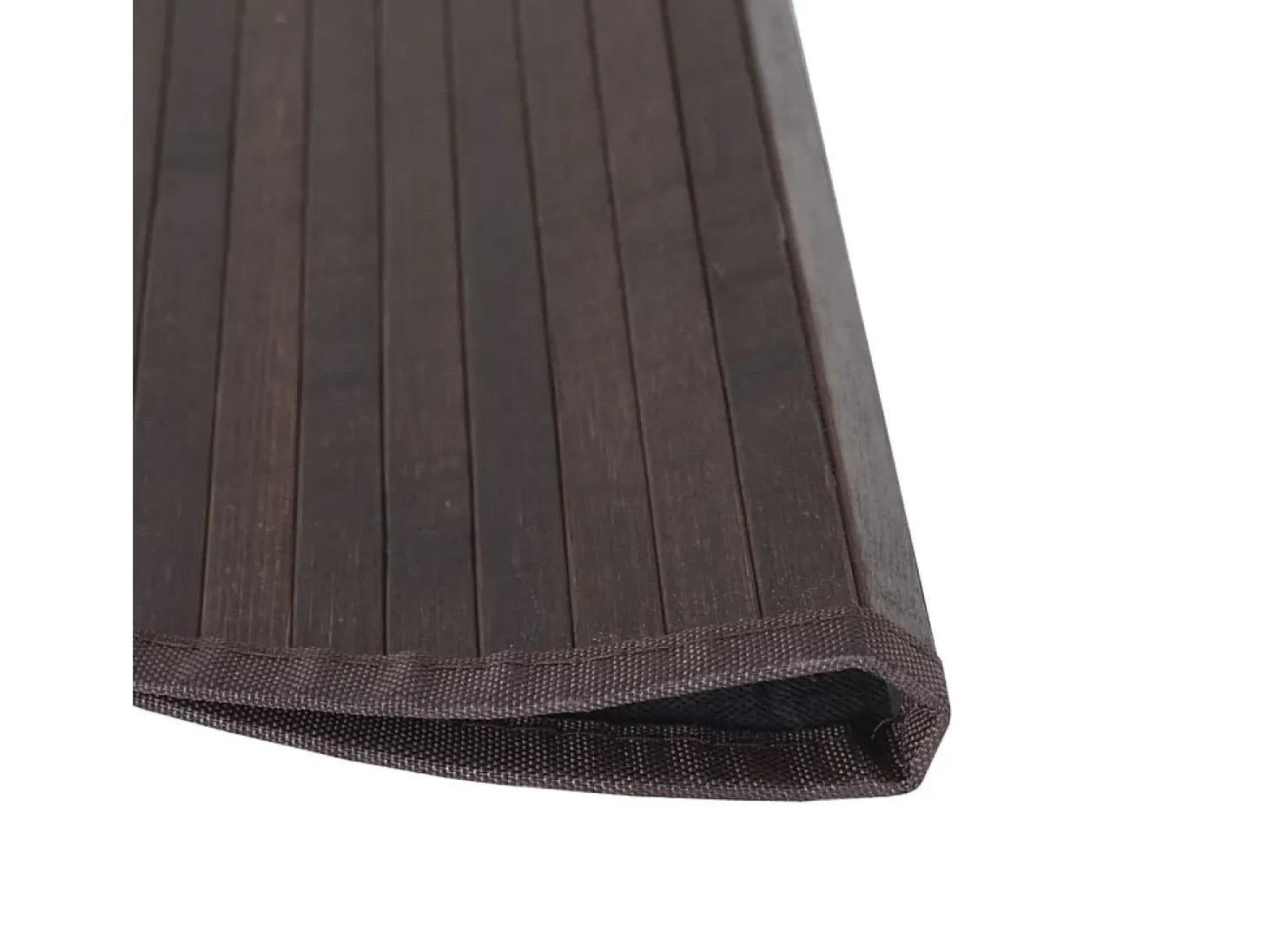 Alfombra redonda bambú marrón oscuro 100 cm
