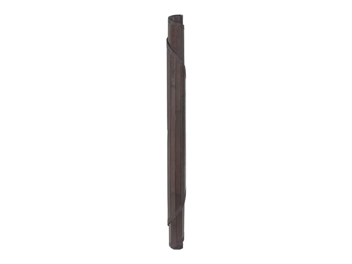 Alfombra redonda bambú marrón oscuro 100 cm