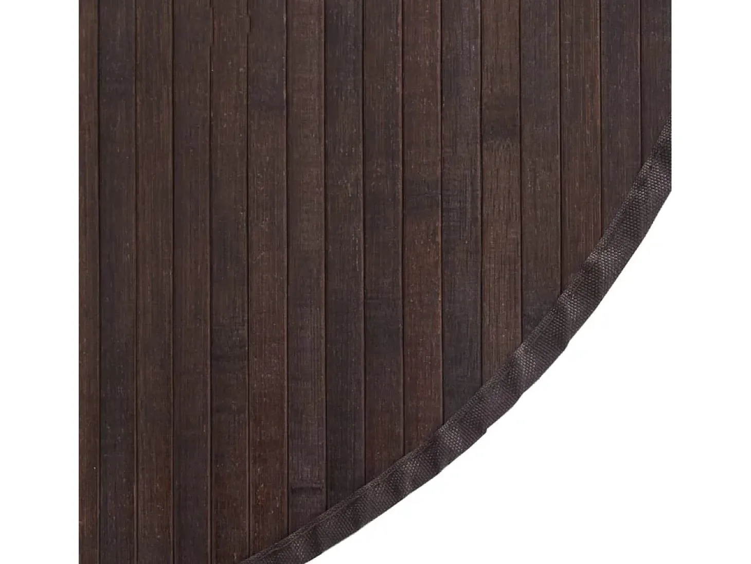 Alfombra redonda bambú marrón oscuro 100 cm