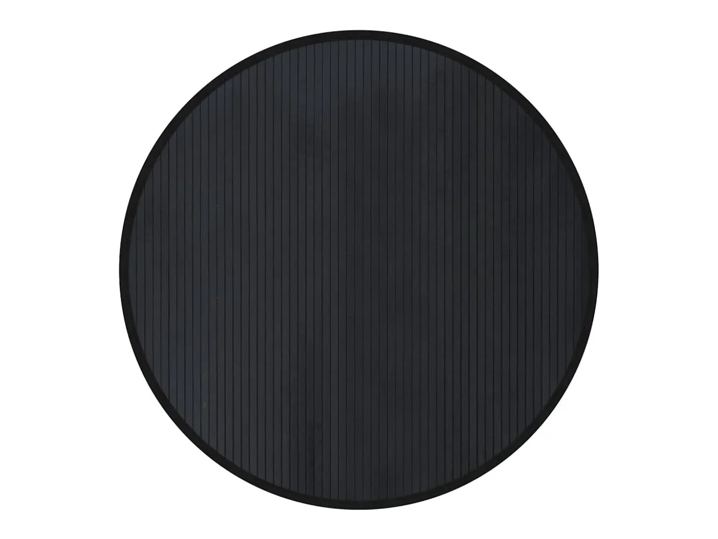 Alfombra redonda bambú negro 100 cm