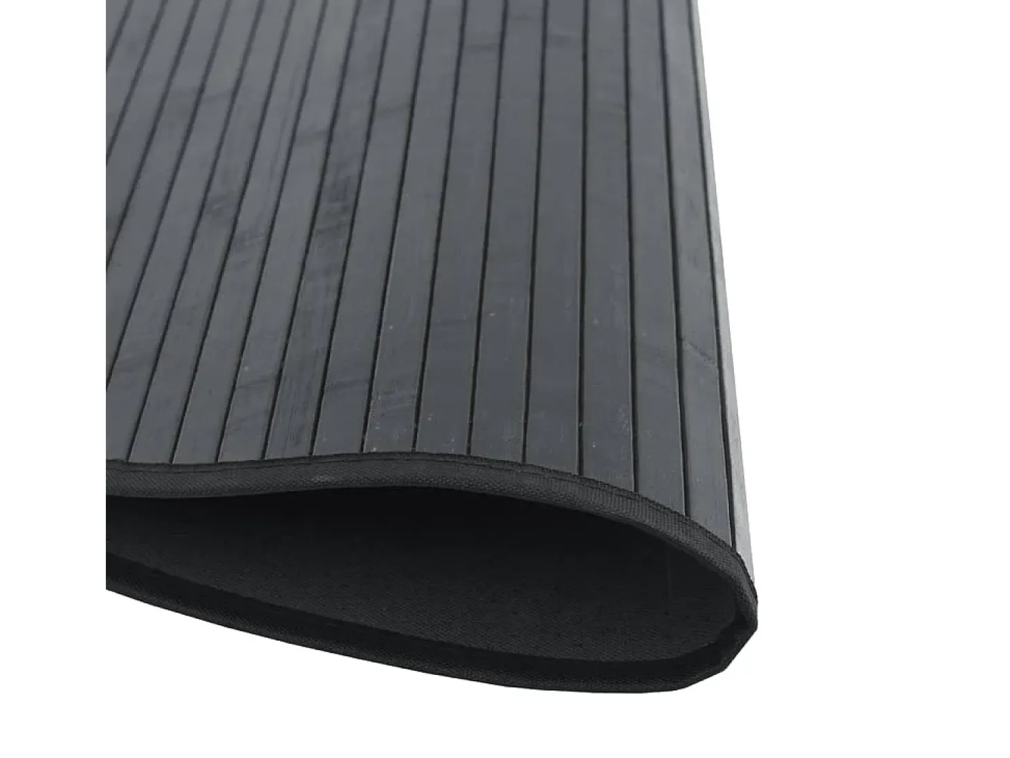 Alfombra redonda bambú negro 100 cm