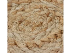 Alfombra redonda con diseño yute trenzado 120 cm ES95023