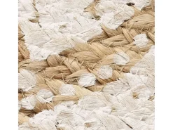 Alfombra redonda con estampado yute trenzado 90 cm ES96989