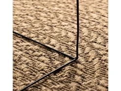 Alfombra redonda de 120 cm con aspecto de yute para interiores y exteriores