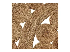 Alfombra redonda de 120x120x0,5 cm con fibras naturales de yute en color marrón Zoya