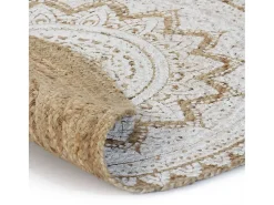 Alfombra redonda yute trenzado estampado 240 cm ES64287
