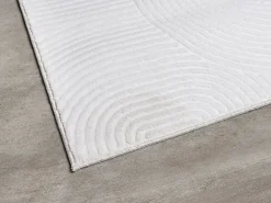 Alfombra Rio ala estar antideslizante arco, Blanquecino, 140 x 200 cm